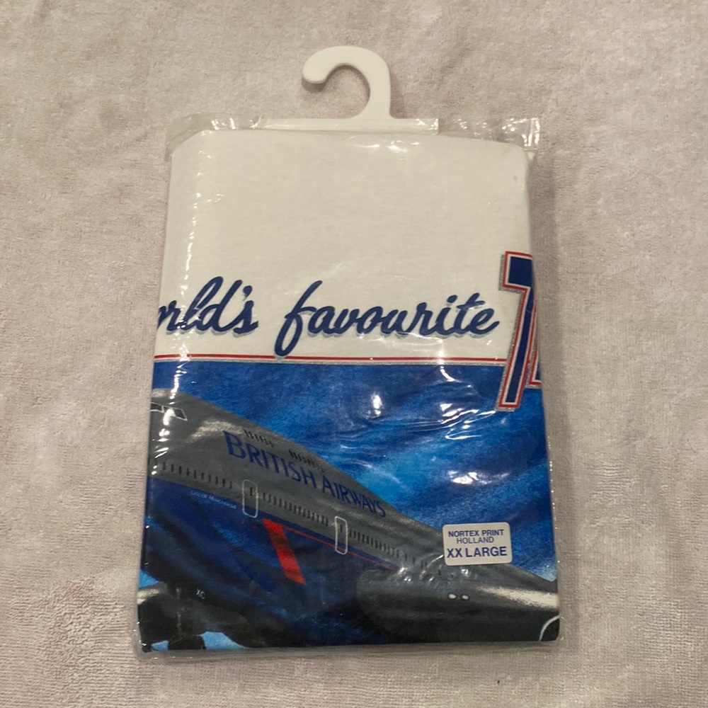 Vintage British Airways World of Wings Graphic Short Sleeve T-Shirt